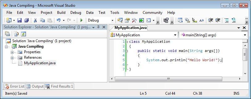 Compiling Java in Visual Studio | Mark S. Rasmussen